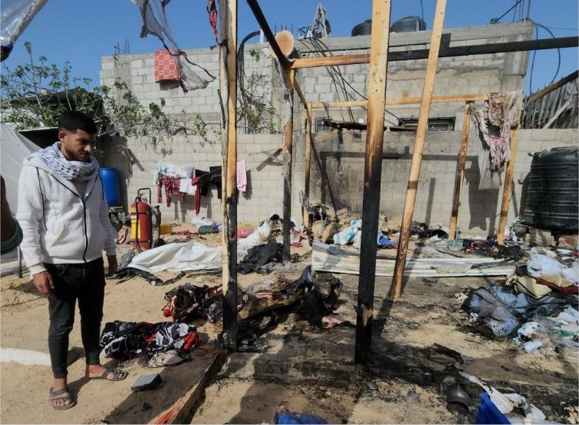 raid israélien ciblant les tentes des déplacés