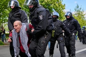 Berlin, répressiond'une manifestation de solidarité avec la cause palestinienne