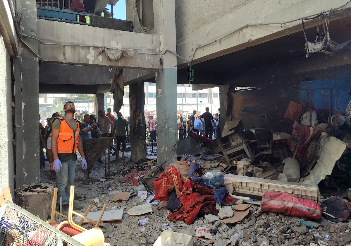 école bombardée à Gaza