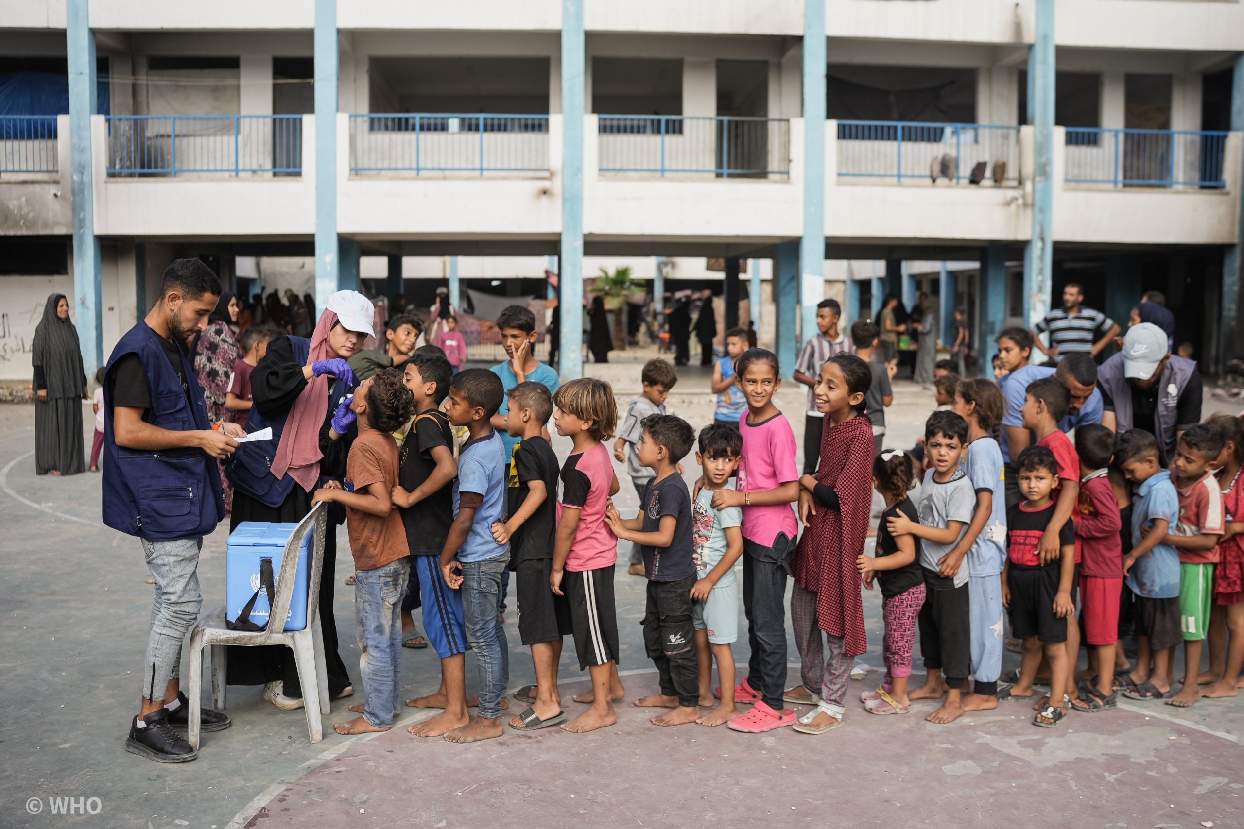 vaccination contre la poliomyélite à Gaza