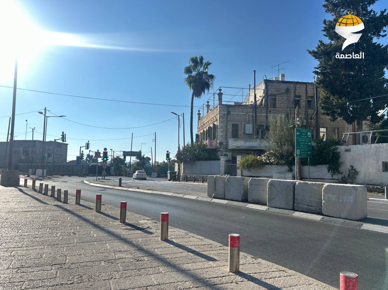 barrage à l'entrée de la ville d'al-Quds