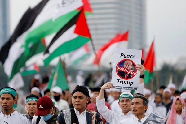 manifestation de soutien à Gaza en Indonésie
