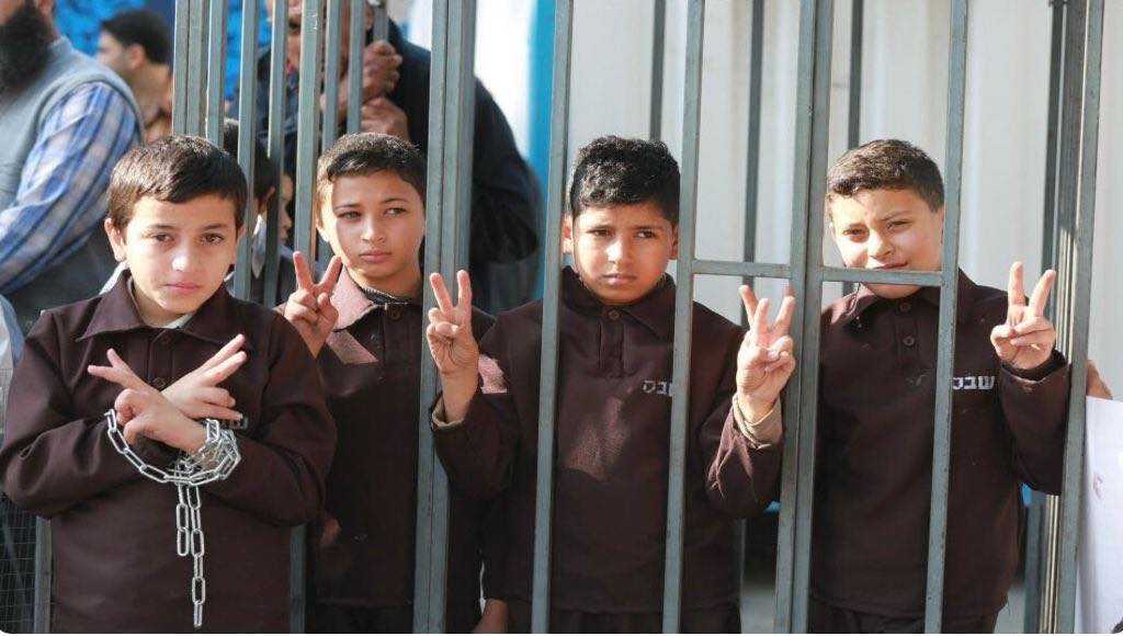 enfants palestiniens dans les prisons israéliennes