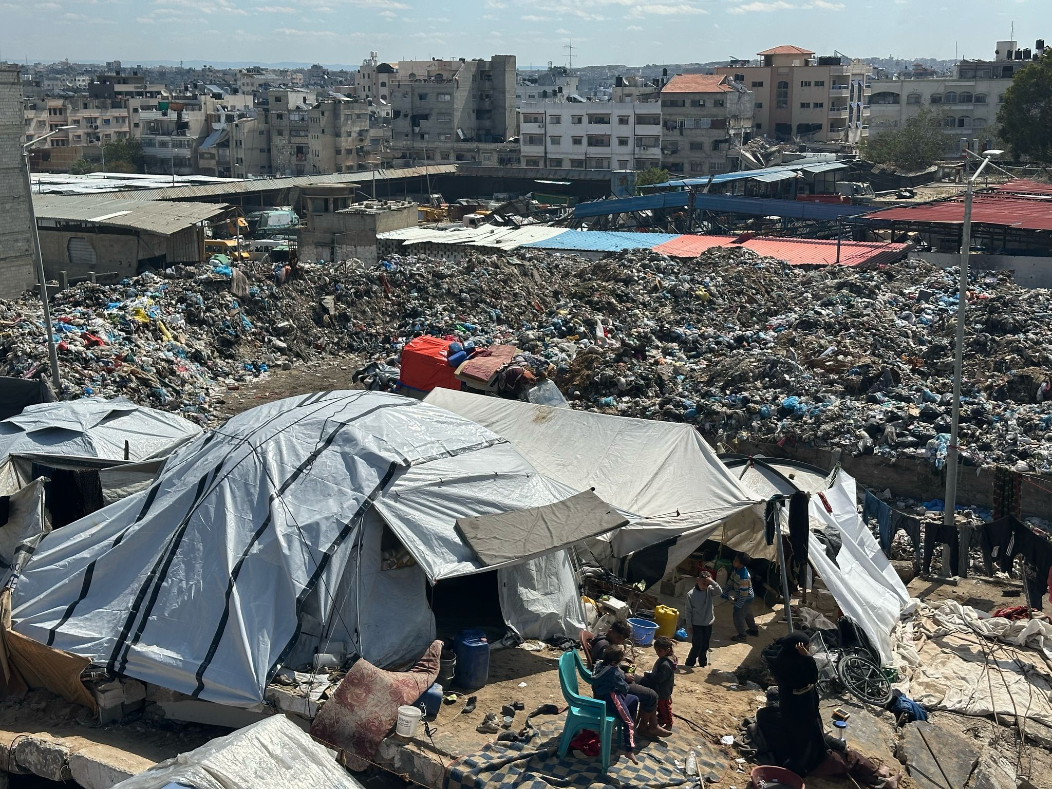 environnement pollué à gaza