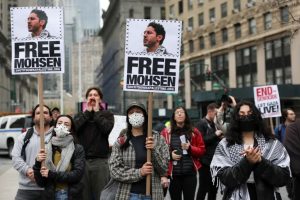 manifestation d soutien à l'étudiant Mohsen Medaoui aux Etats Unis